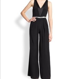 Nicole Miller Black Silk Jumpsuit